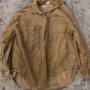 Levi's Men's Corduroy Button-Down Shirt in Tan